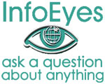 Info Eyes logo; white background; small size; Ask a question about anything