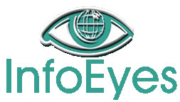 Info Eyes logo; white background; large size; vertical